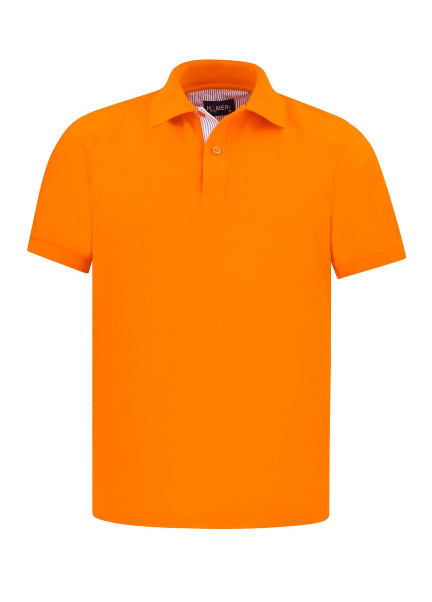 Camisa polo naranja sales
