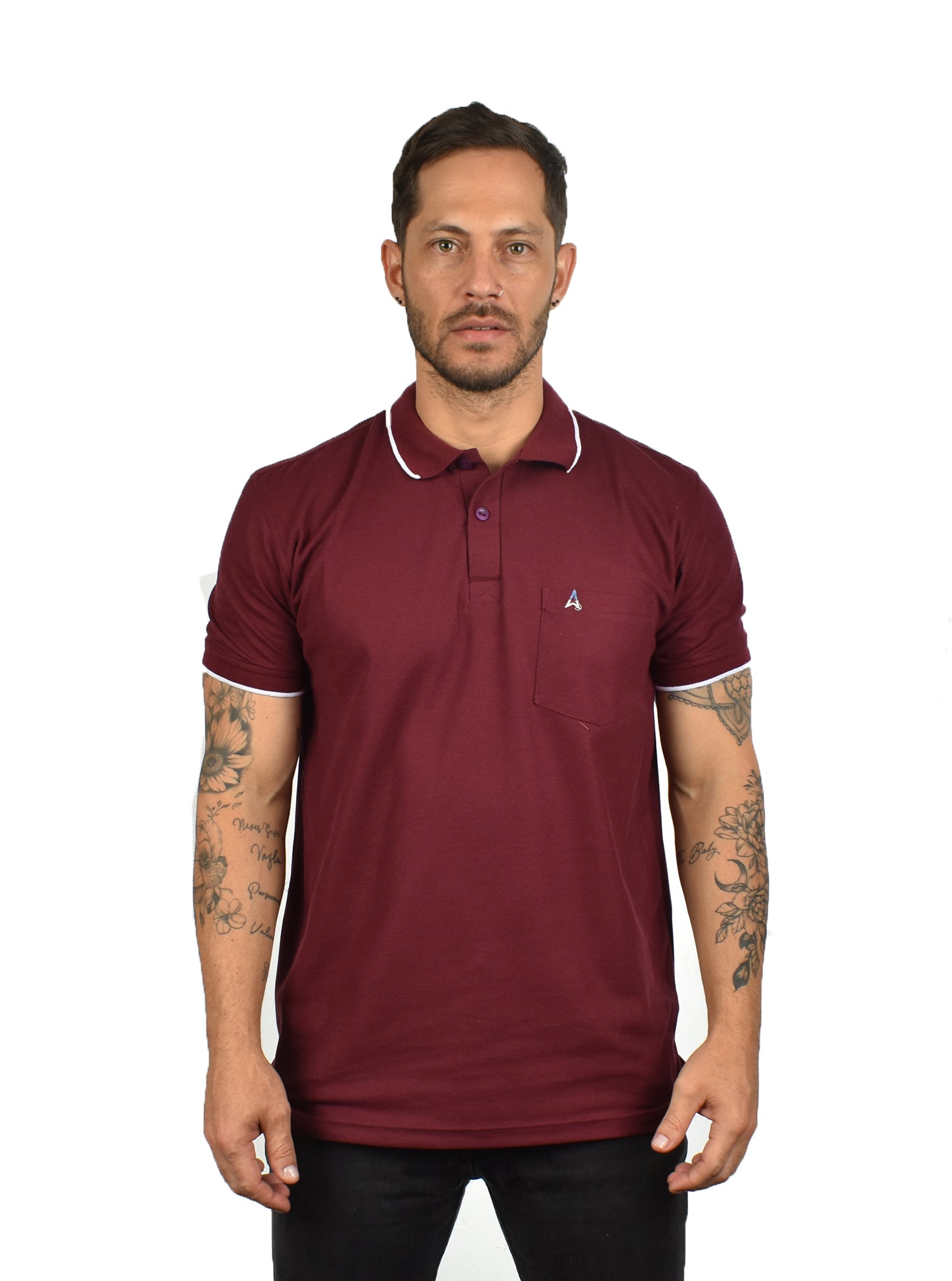Polo Morada con bolsillo