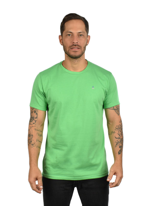 Camiseta basica para hombre con bordado en el frente Hamer
