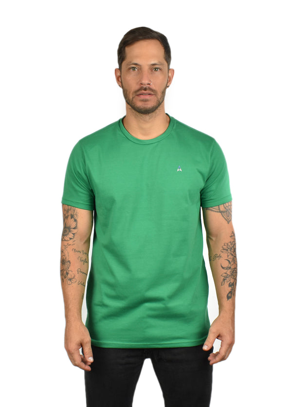 Camiseta basica para hombre con bordado en el frente Hamer