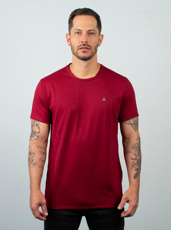 Camiseta basica para hombre con bordado en el frente Hamer