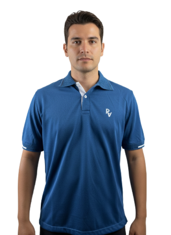 Camiseta tipo polo para hombre Puntazul