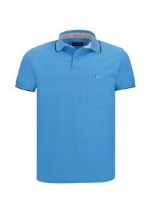 Polo Azul Claro con bolsillo