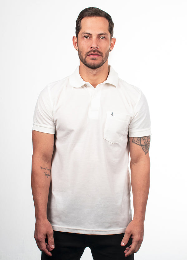 Polo Beige con bolsillo