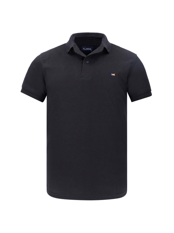 Polo Hombre Bordada Negra