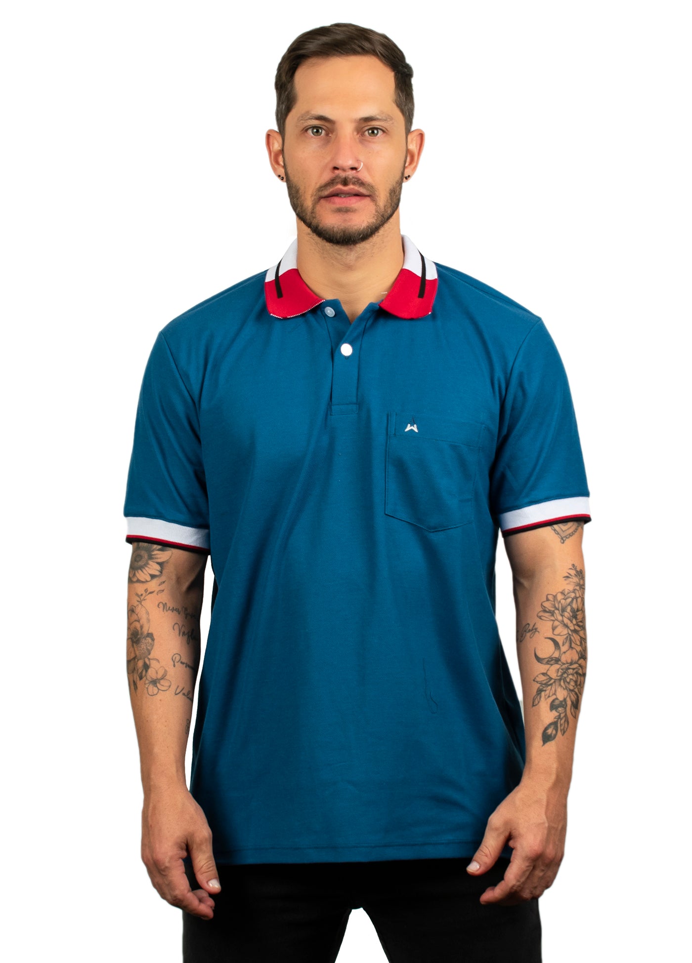 Camiseta tipo polo Hamer con bolsillo para hombre