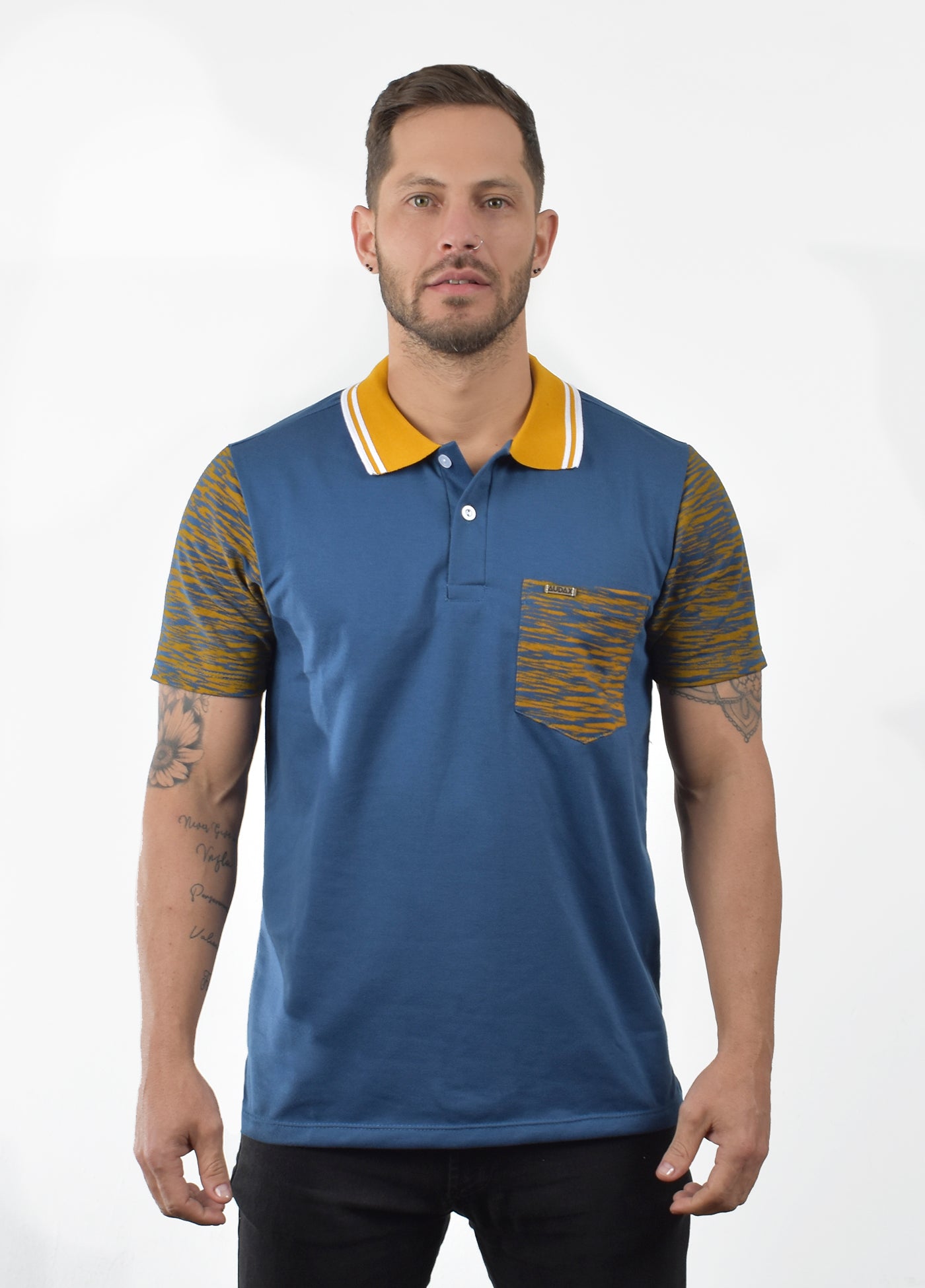Polo Hombre Moda Con Bolsillo