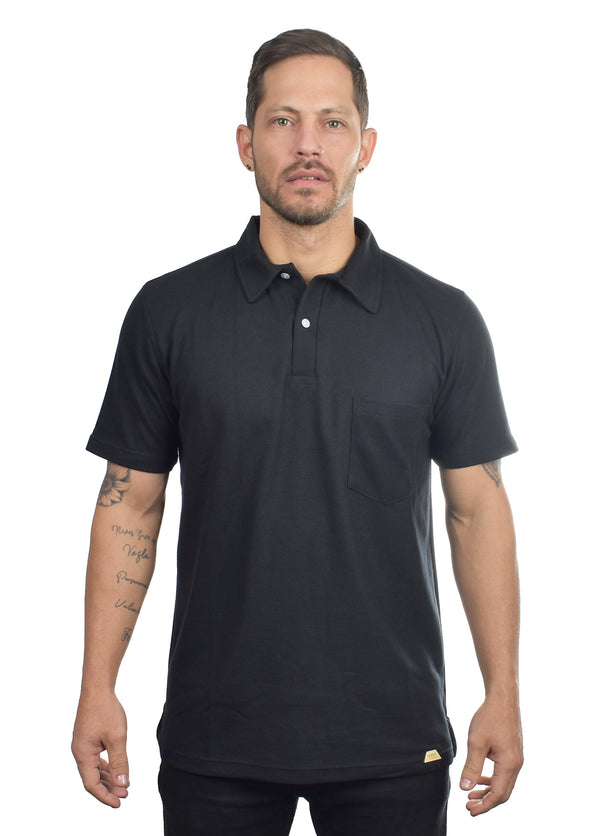 Camiseta tipo polo Hamer con bolsillo para hombre