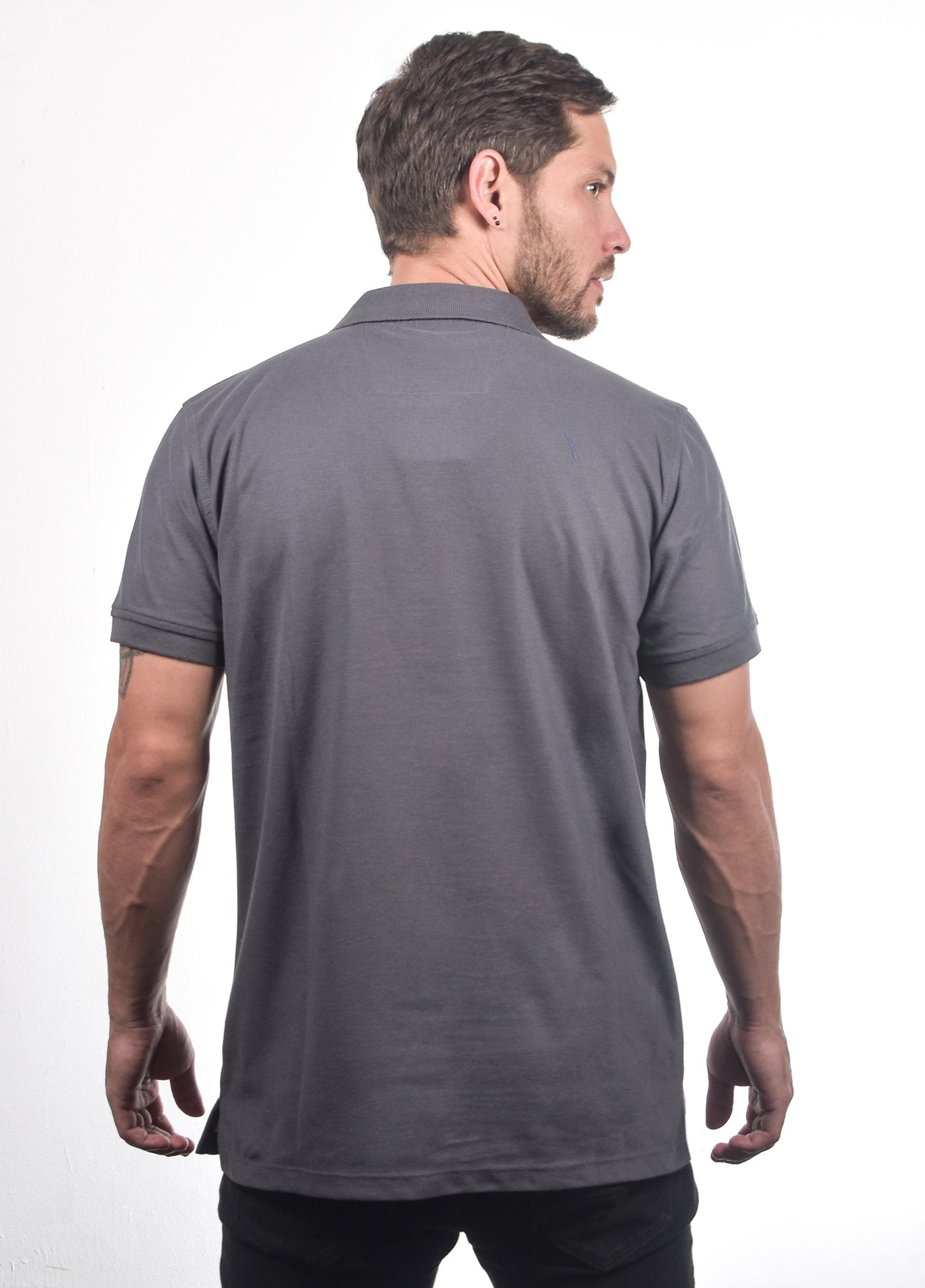 Polo Hombre Gris Oscuro