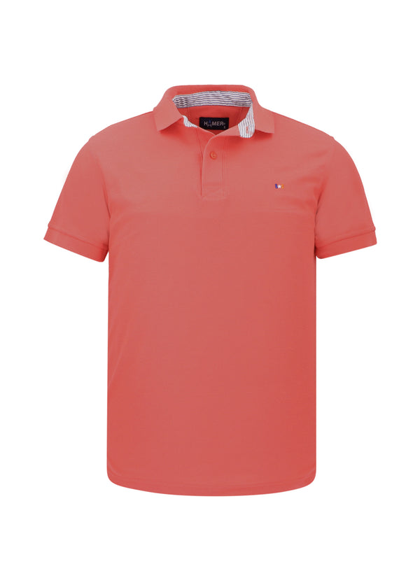 Polo Hombre Bordada Coral