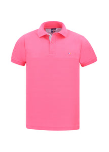 Polo Hombre Bordada Fucsia