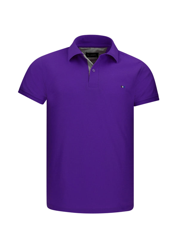 Polo Hombre Bordada Morada