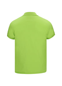 Polo Hombre Bordada Verde Limón