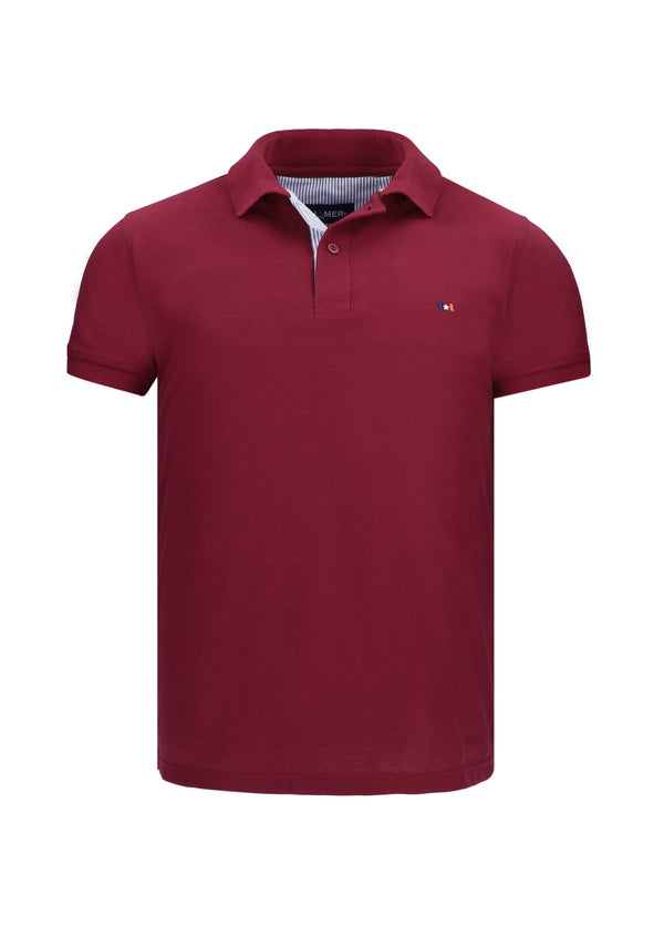 Polo Hombre Bordada Vinotinto