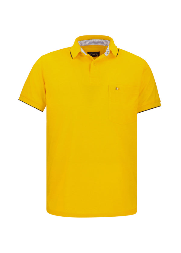 Polo Amarillo Oro con bolsillo