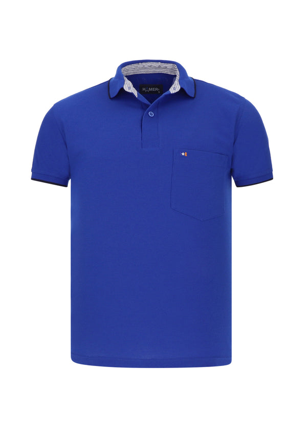 Polo Azul Rey con bolsillo