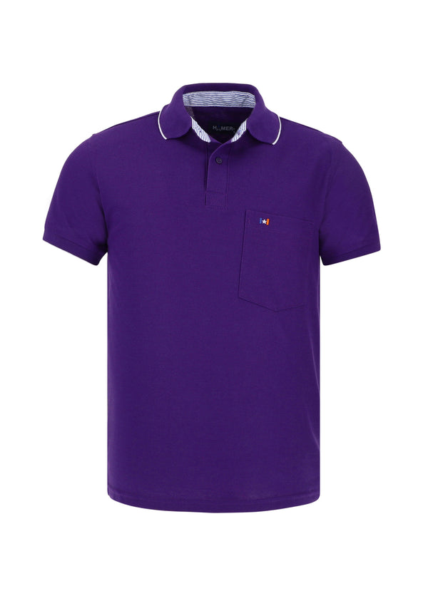 Polo Morada con bolsillo
