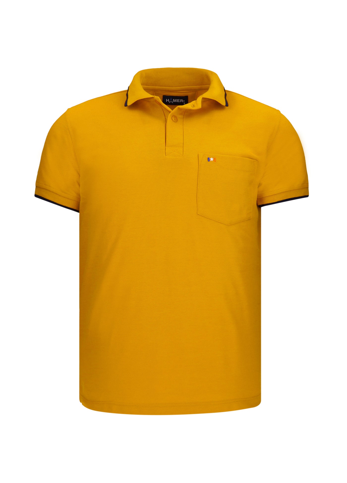Polo Mostaza con bolsillo