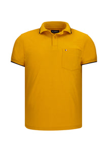 Polo Mostaza con bolsillo