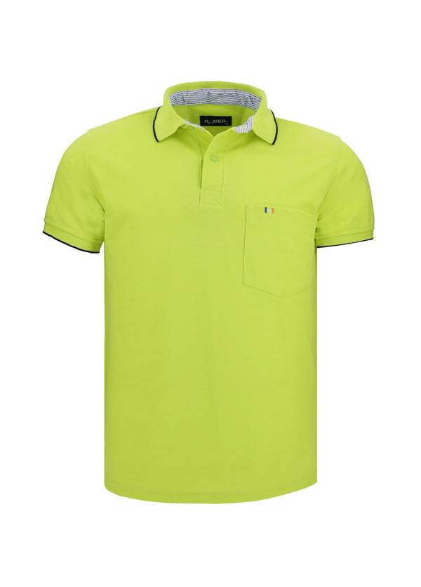 Polo Verde Limón con bolsillo