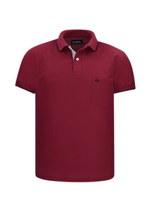 Polo Vinotinto con bolsillo