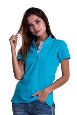 Cargar imagen en el visor de la galería, Polo Mujer Aguamarina
